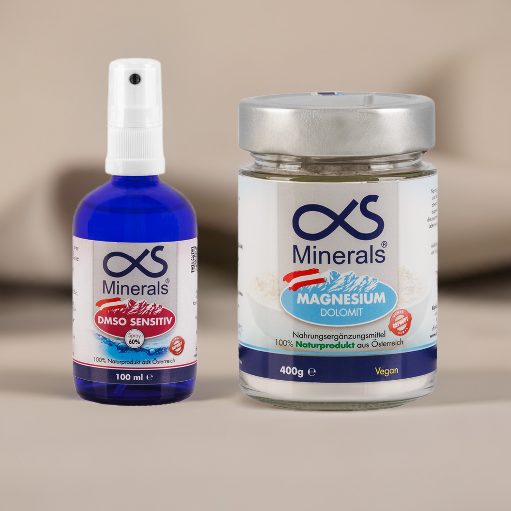 Vorteilskombi: Magnesium Austria 400g & DMSO SENSITIV Lösung 60% 100ml
