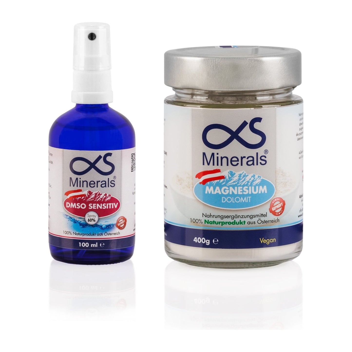 Vorteilskombi: Magnesium Austria 400g & DMSO SENSITIV Lösung 60% 100ml