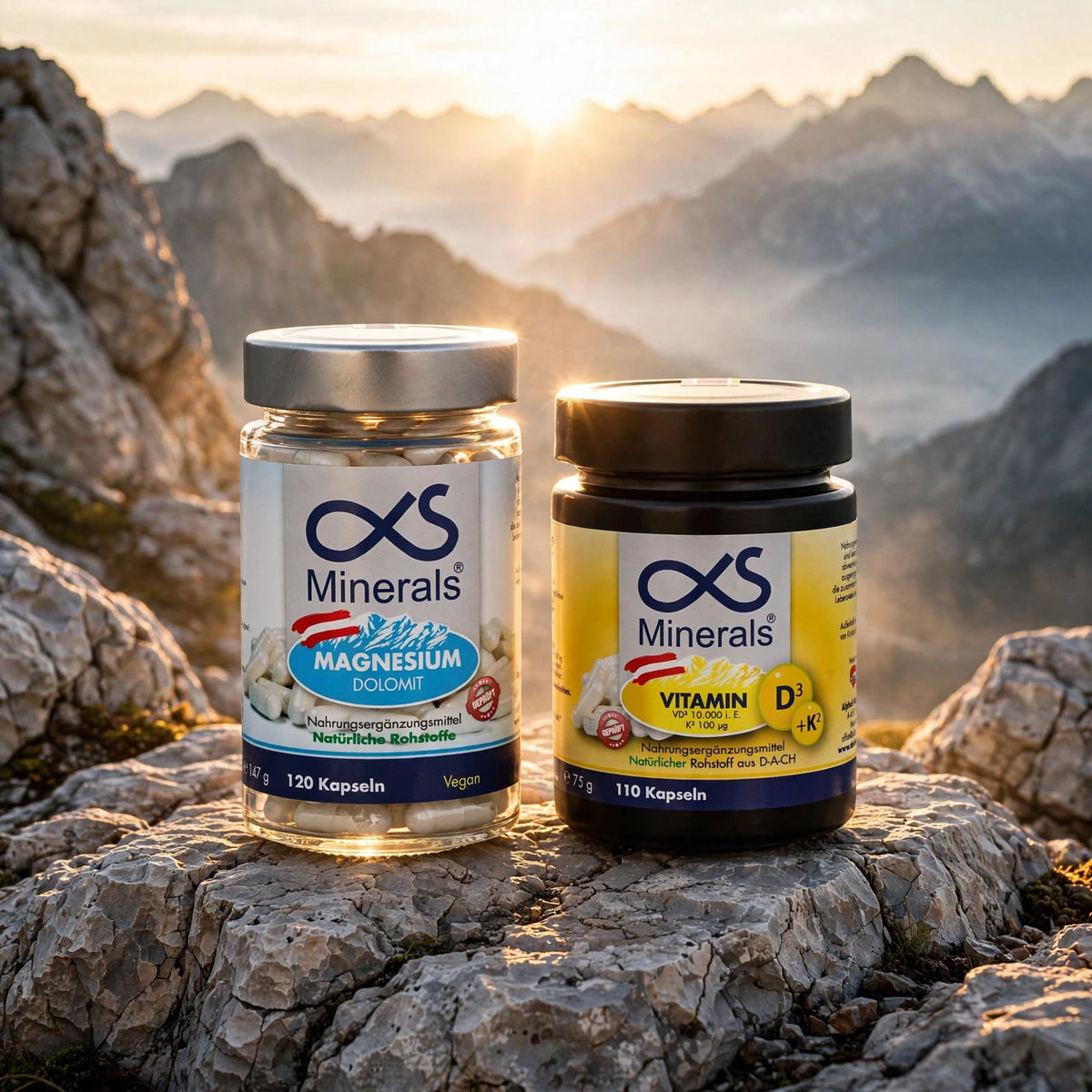 Vorteilskombi: Magnesium Austria 120St & Vitamin D3+K2 110St