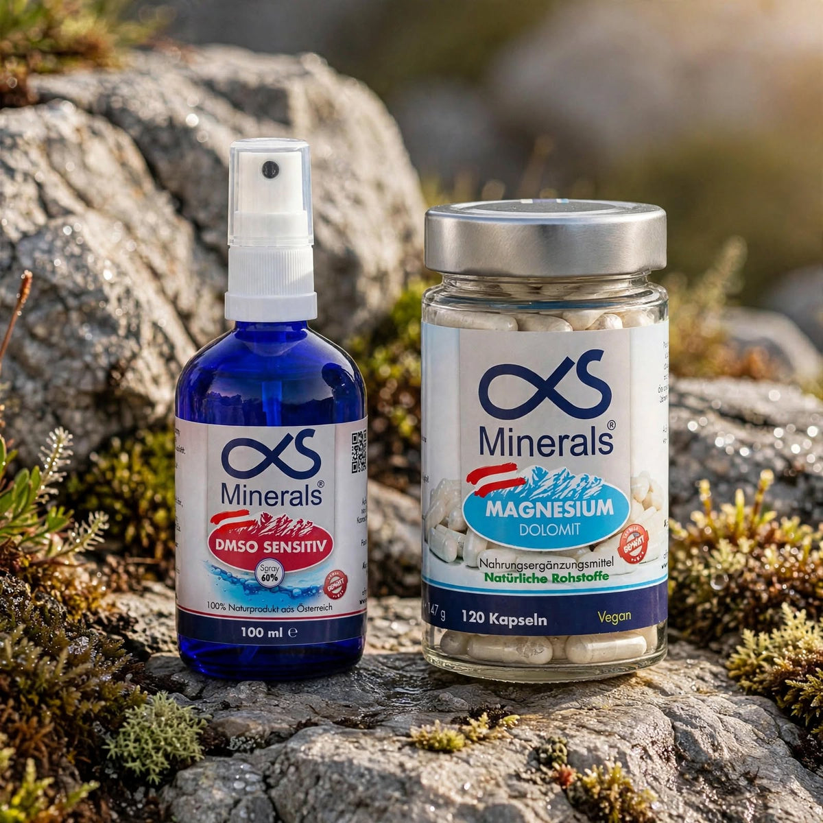 Vorteilskombi: Magnesium Austria 120St & DMSO SENSITIV Lösung 60% 100ml