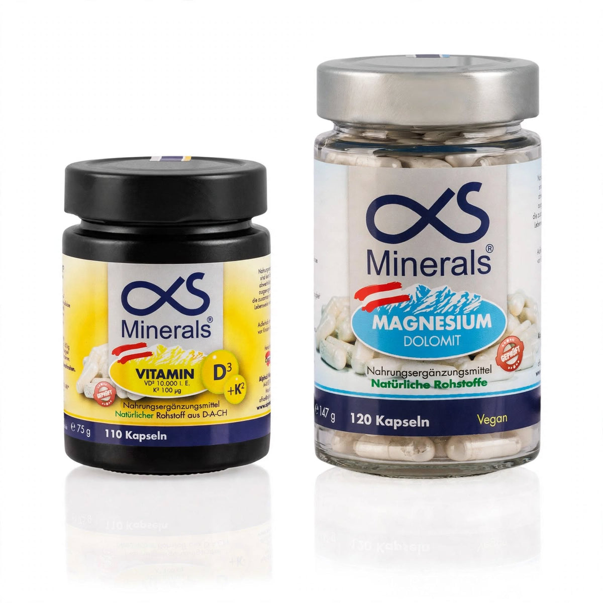 Vorteilskombi: Magnesium Austria 120St & Vitamin D3+K2 110St