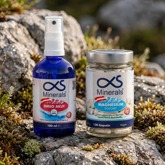 Vorteilskombi: Magnesium Austria 120St & DMSO AKUT Lösung 80% 100ml