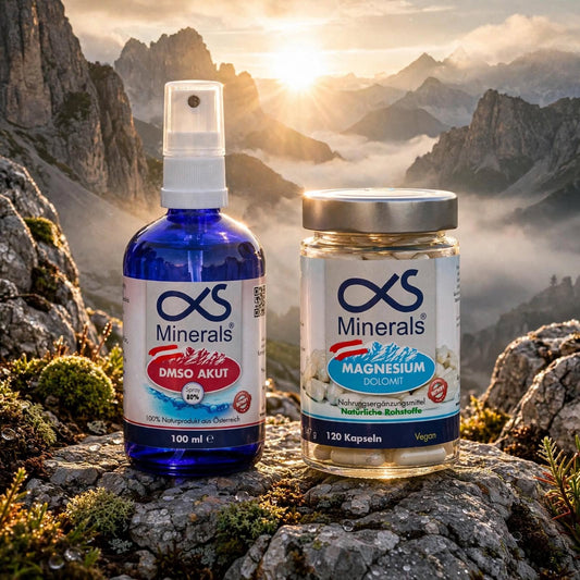 Vorteilskombi: Magnesium Austria 120St & DMSO AKUT Lösung 80% 100ml
