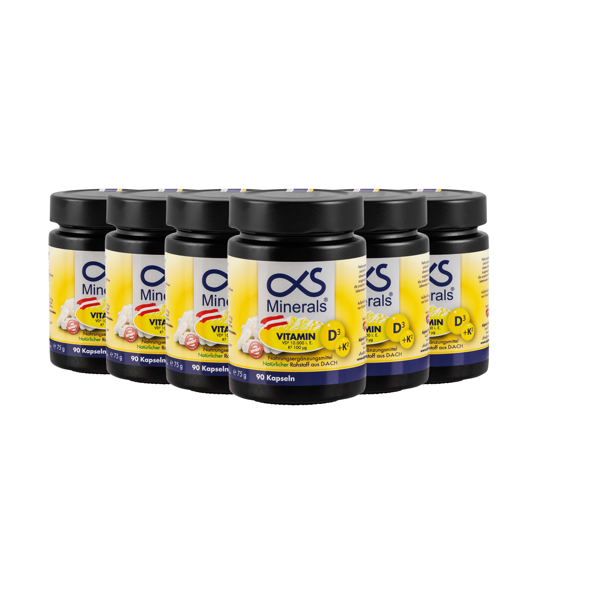 Vorteilspack: 6x Vitamin D3+K2 90St